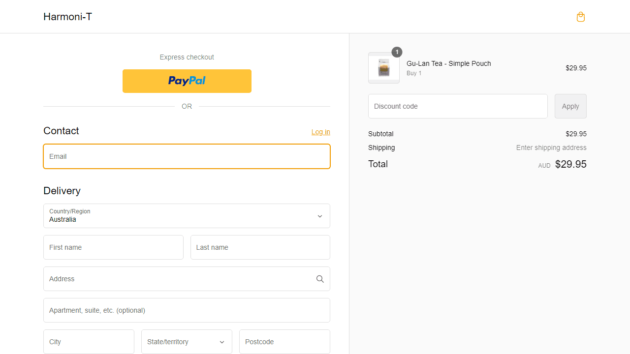 How to apply Harmoni-T coupon code